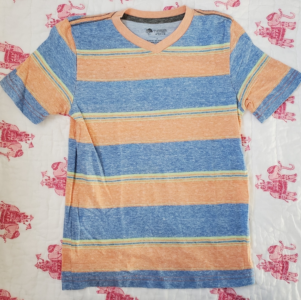 Tucker + Tate color striped v-neck t-shirt